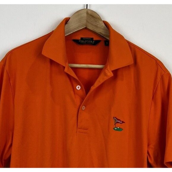 Polo Golf Performance Ralph Lauren Men's Size M Orange Polo US Open L.A.C.C. - Picture 2 of 5